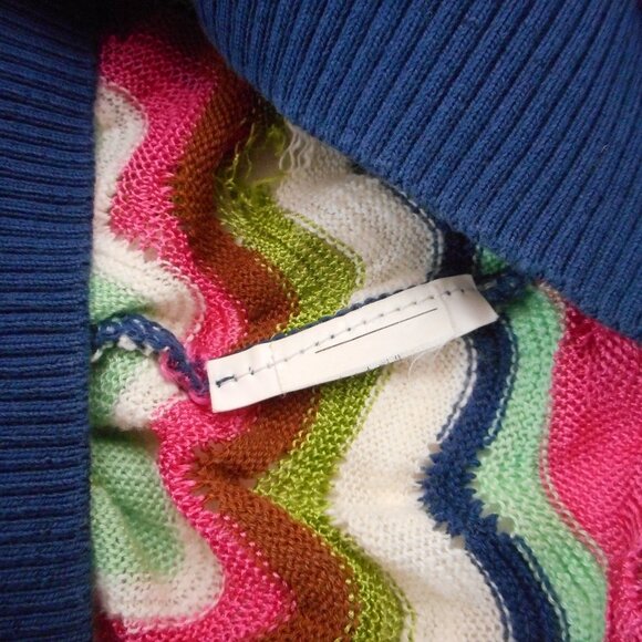M Missoni Womens Colorful Zig Zag Pattern Long Sleeve Sweater sz 40 US S [HOLES] - Picture 9 of 14